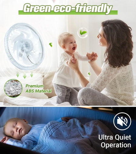 💥2026 HOT SALE 50% OFF💥  2-in-1 Mute Adjustable Fan Light with Remote Control