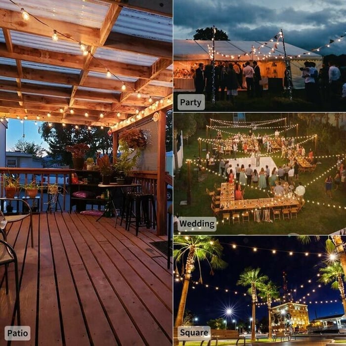 Waterproof solar powered LED outdoor string light