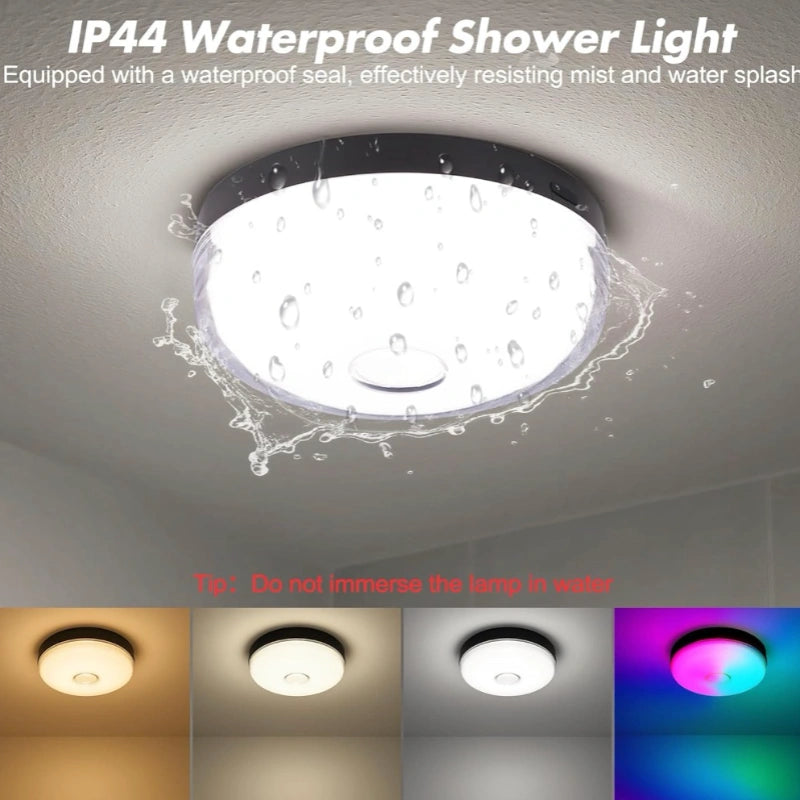 2-Pack Waterproof Shower Lights for Inside Shower