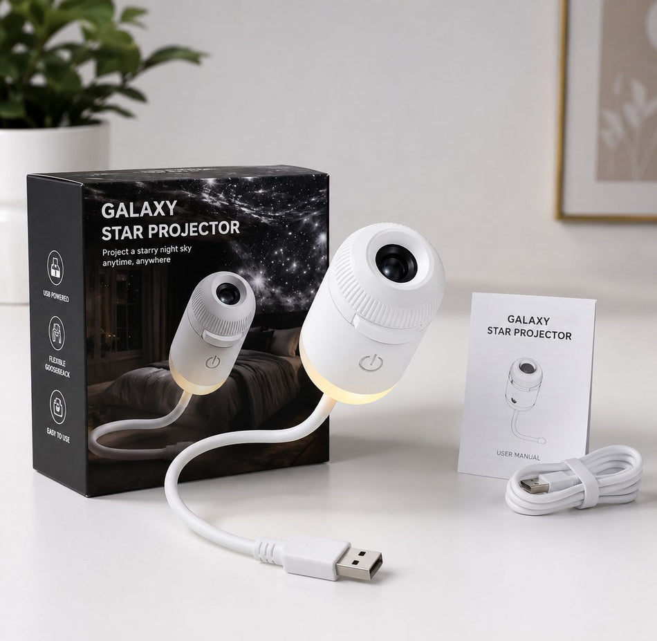 2-in-1 Starry Sky Galaxy Projector & Night Light