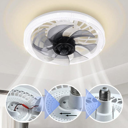 💥2026 HOT SALE 50% OFF💥  2-in-1 Mute Adjustable Fan Light with Remote Control