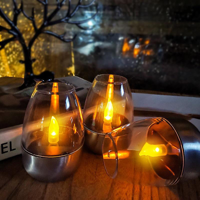 🕯️ BUY 2 GET 1 FREE! ☀️ 6-Pack Solar LED Table Lamps – Flameless & Waterproof, Auto On/Off with Dusk Sensor for Garden & Party 🏕️