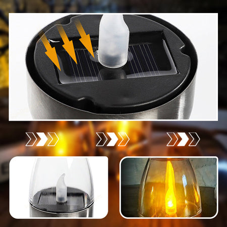 🕯️ BUY 2 GET 1 FREE! ☀️ 6-Pack Solar LED Table Lamps – Flameless & Waterproof, Auto On/Off with Dusk Sensor for Garden & Party 🏕️