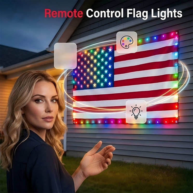 50% OFF FOR LIMITED TIME LED American Flag Light with Remote Control