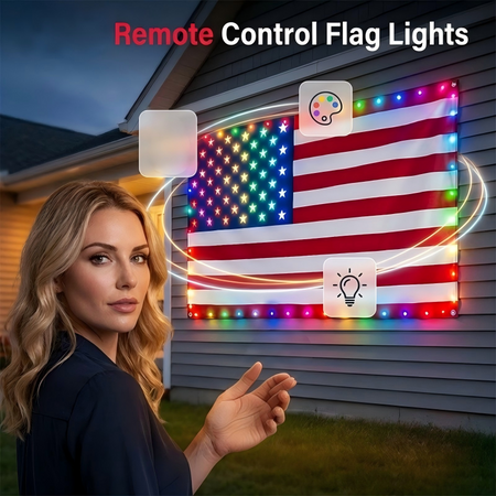 50% OFF FOR LIMITED TIME LED American Flag Light with Remote Control