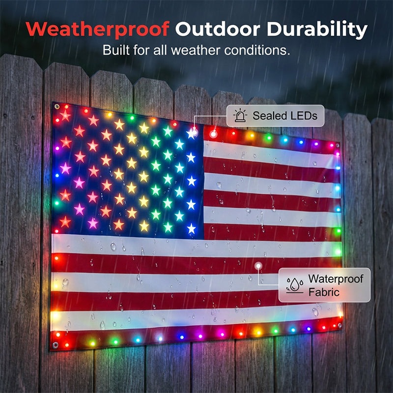 50% OFF FOR LIMITED TIME LED American Flag Light with Remote Control