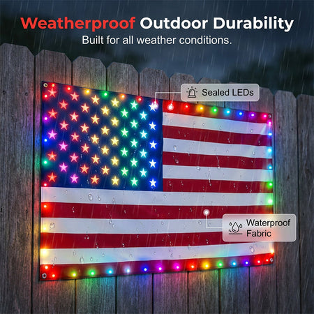 50% OFF FOR LIMITED TIME LED American Flag Light with Remote Control