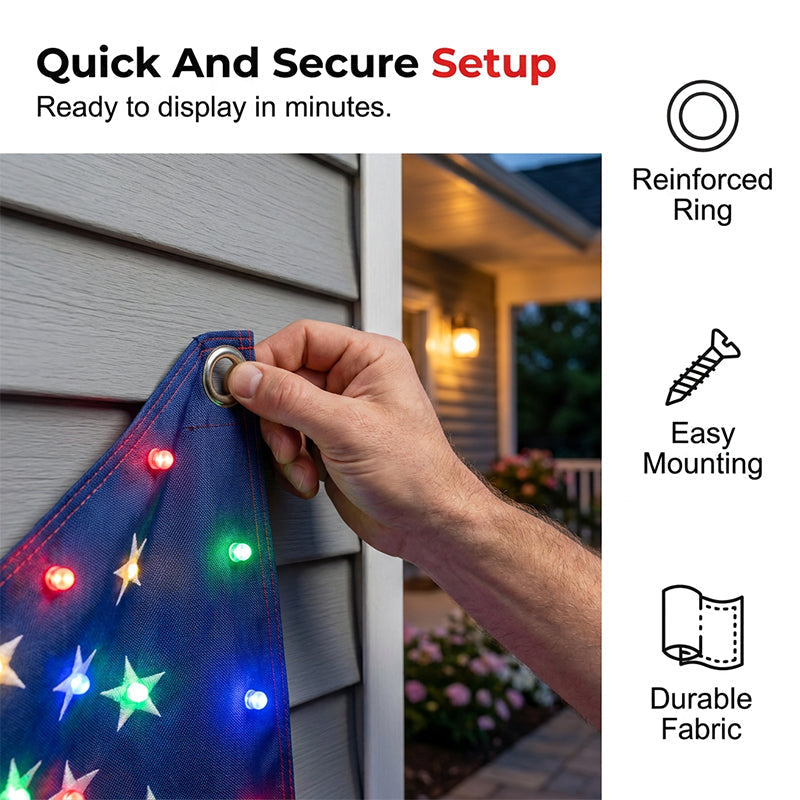 50% OFF FOR LIMITED TIME LED American Flag Light with Remote Control