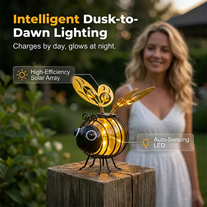 ⏳Time-Limited Special⏰Outdoor Hanging Solar Bee Light - Perfect Gift For Plant Lovers Moms Or Literally Anyone Who Smiles❤️