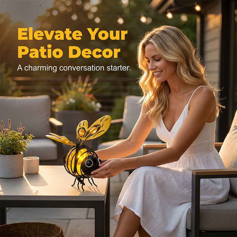 ⏳Time-Limited Special⏰Outdoor Hanging Solar Bee Light - Perfect Gift For Plant Lovers Moms Or Literally Anyone Who Smiles❤️